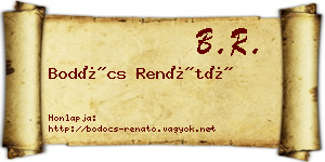 Bodócs Renátó névjegykártya