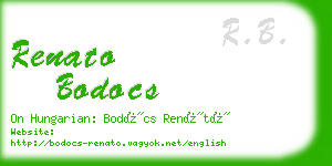 renato bodocs business card